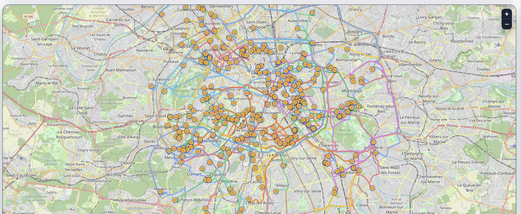 Carte GPS chauffeurs PaddaOne